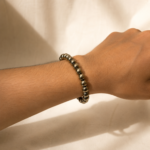 Raw Pyrite Bracelet with FREE Raw Selenite Plate - Image 2