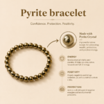 Raw Pyrite Bracelet with FREE Raw Selenite Plate - Image 5