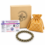 Raw Pyrite Bracelet with FREE Raw Selenite Plate