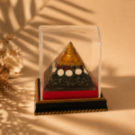Shree Yantra Lakshmi Orgone Pyramid with Gomti Chakra & Rudraksha