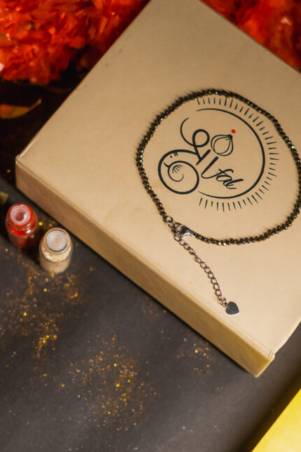 Raw Pyrite Anklet By Shrifal